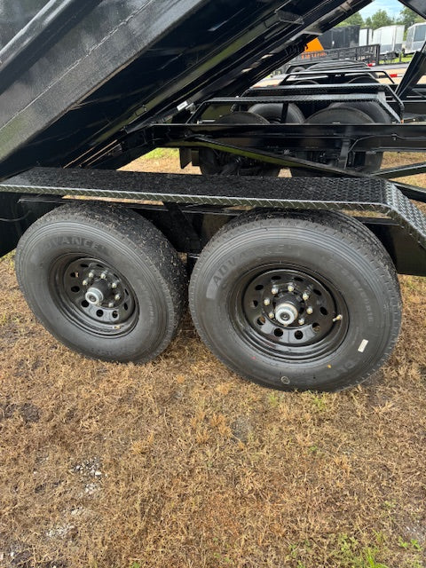 2026 7X14TA DUMP TRAILER 4FT WALLS 1742l
