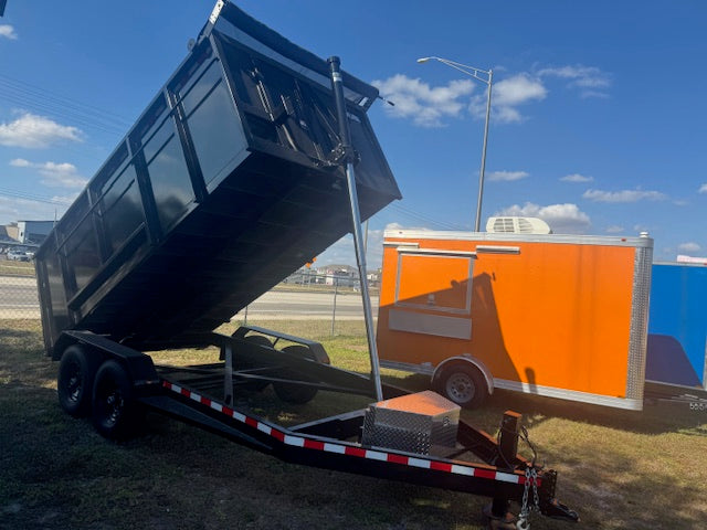 2026 7X14TA DUMP TRAILER 4FT WALLS 1742L
