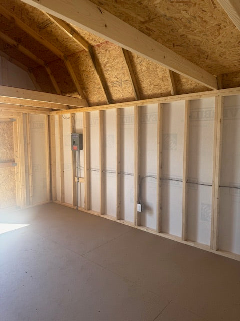 2025 12x16 LOFTED BARN CAPE COD GRAY 8948